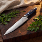Mabayui Chef Knife — Blue Resin Handle