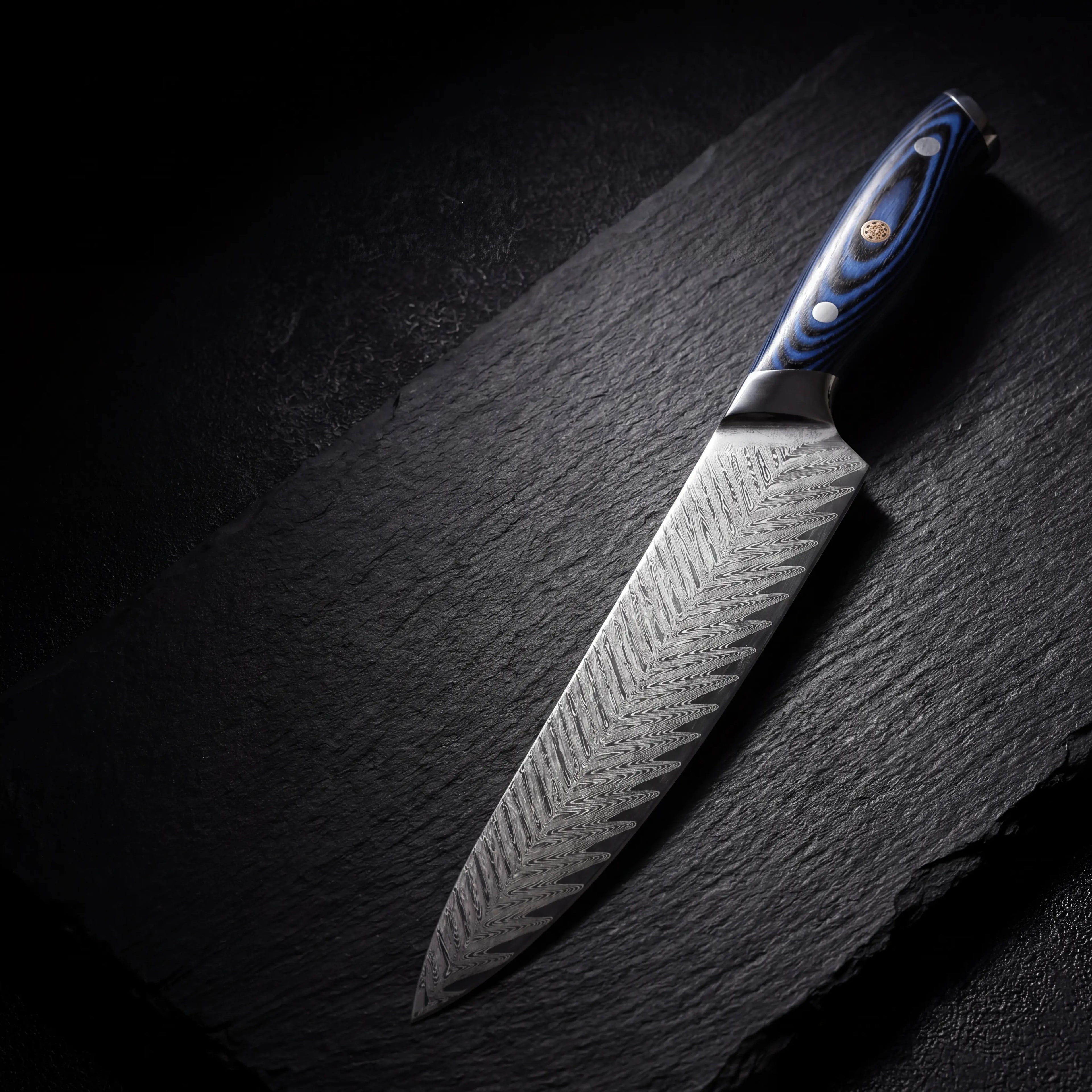 Mabayui Chef Knife — Blue Resin Handle