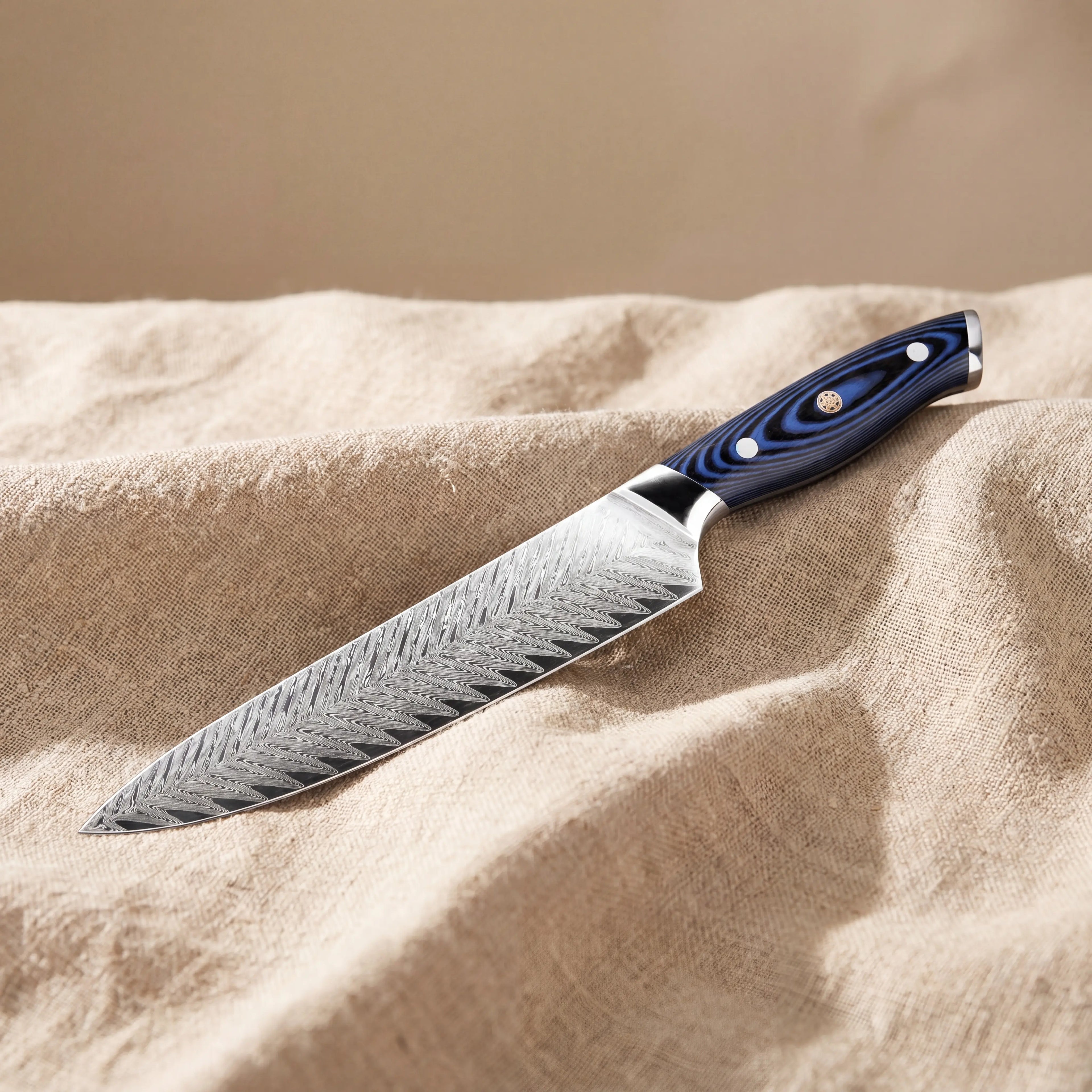 Mabayui Chef Knife — Blue Resin Handle