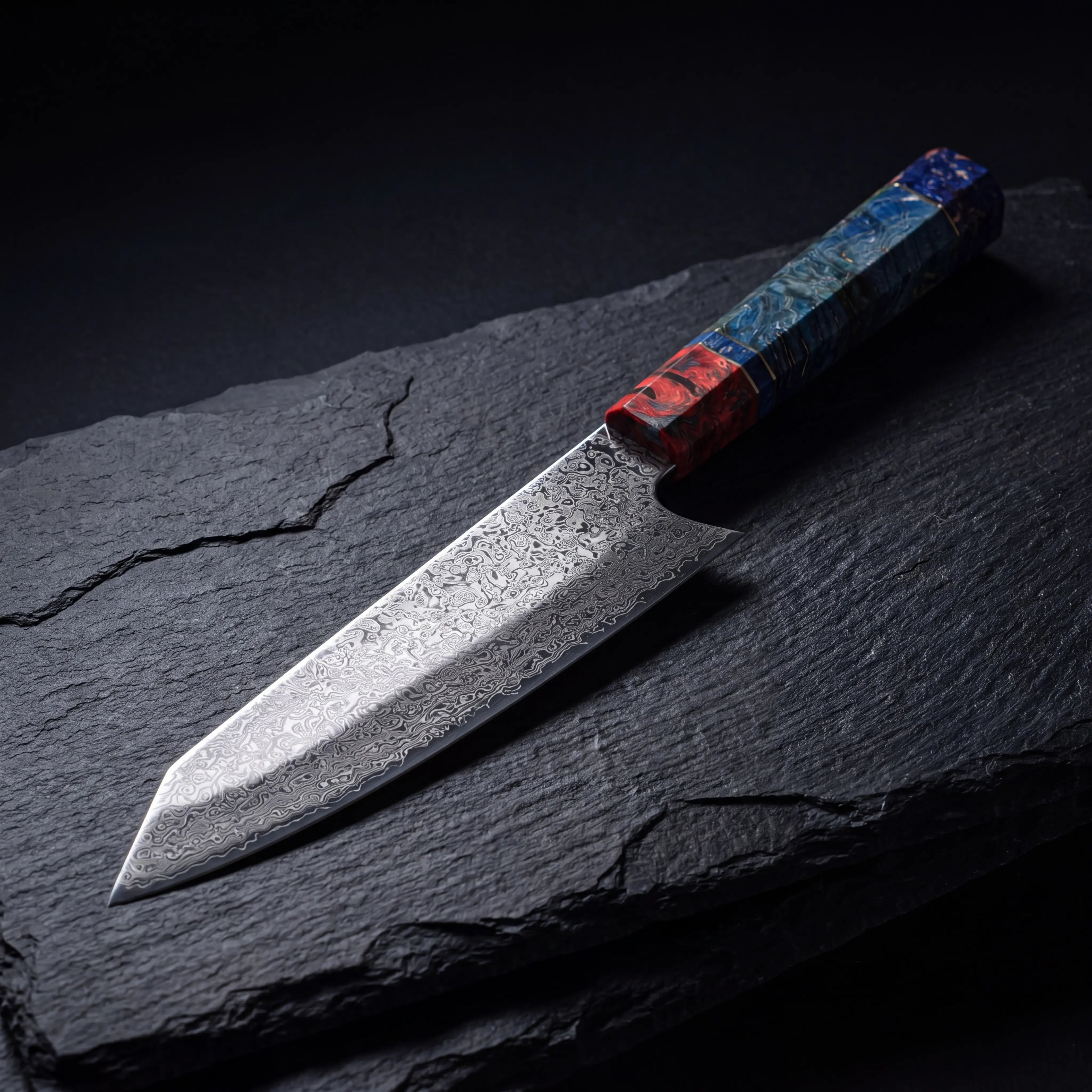 Kiritsuke Knife — Coloured Ebony Handle