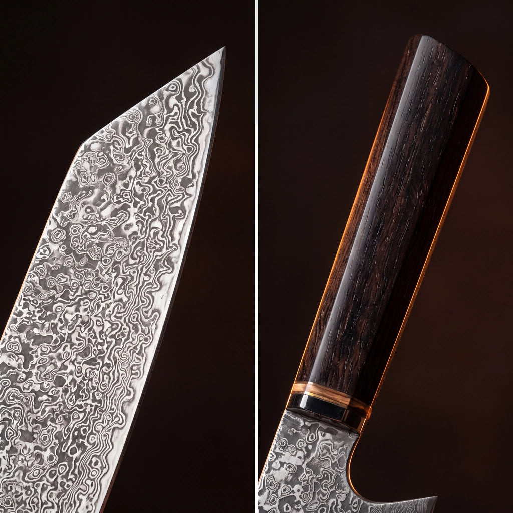 Kiritsuke Knife — Ebony Octagonal Handle