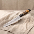 Kiritsuke Chef Knife —  Yellow and Black Resin Handle