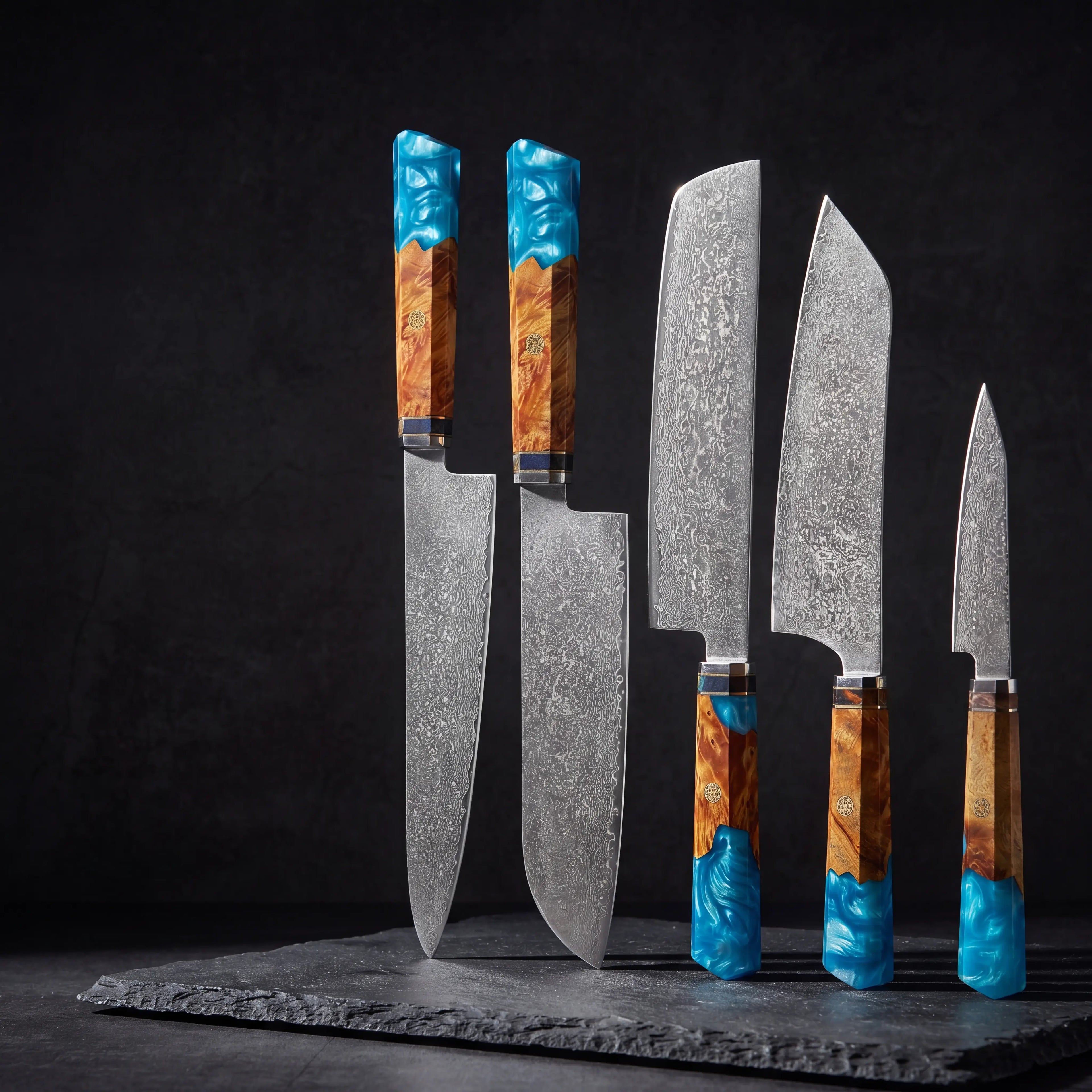 Akashi Collection Set  - Blue Resin Handle