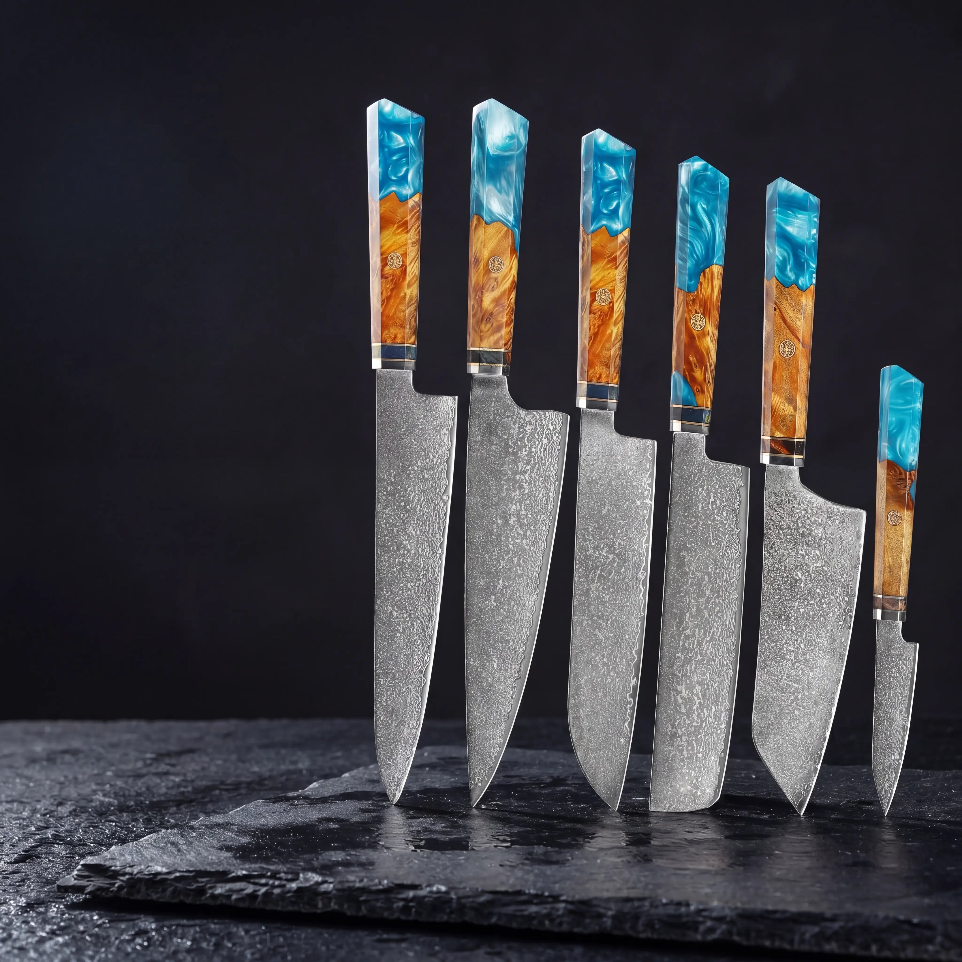 Akashi Collection Set  - Blue Resin Handle
