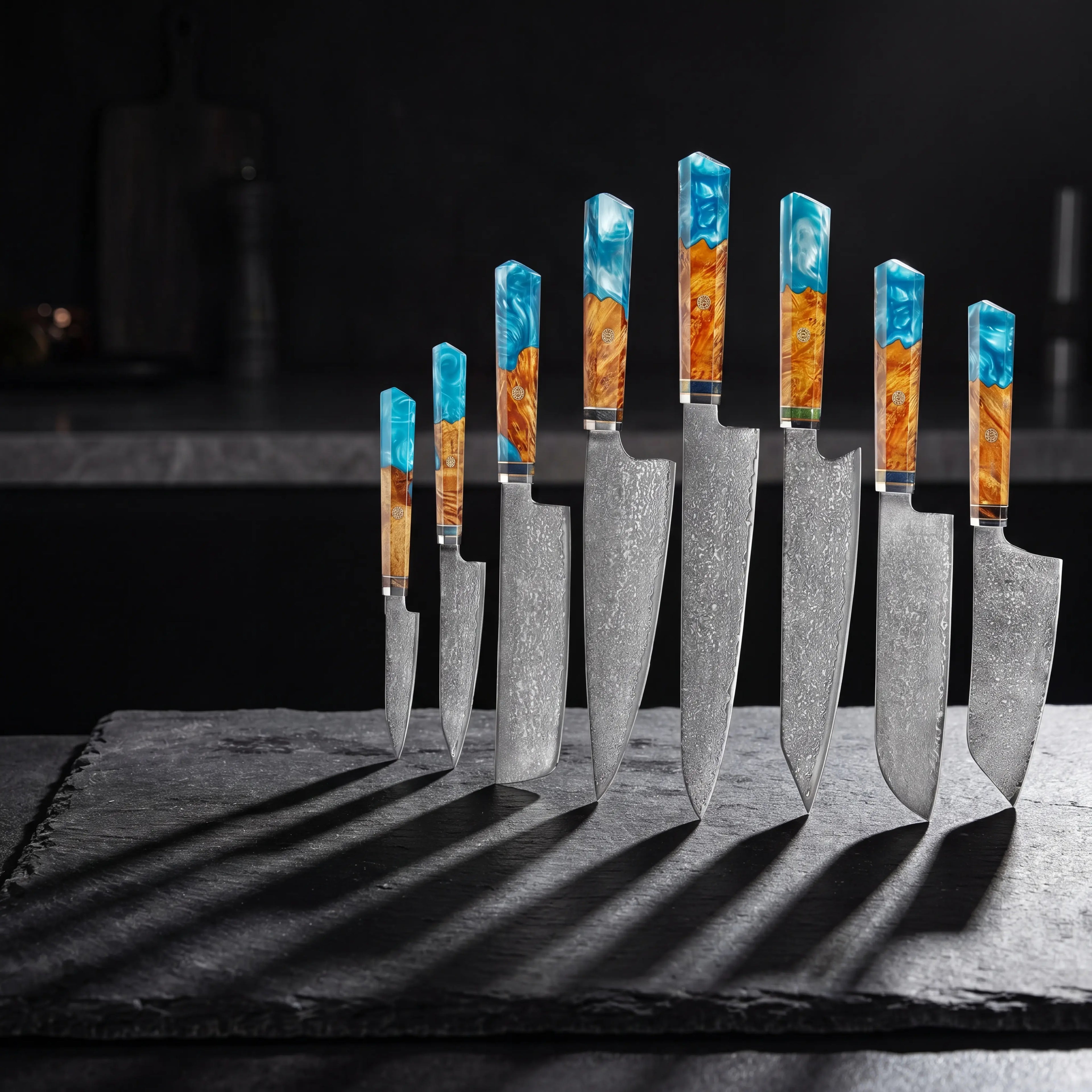 Akashi Collection Set  - Blue Resin Handle