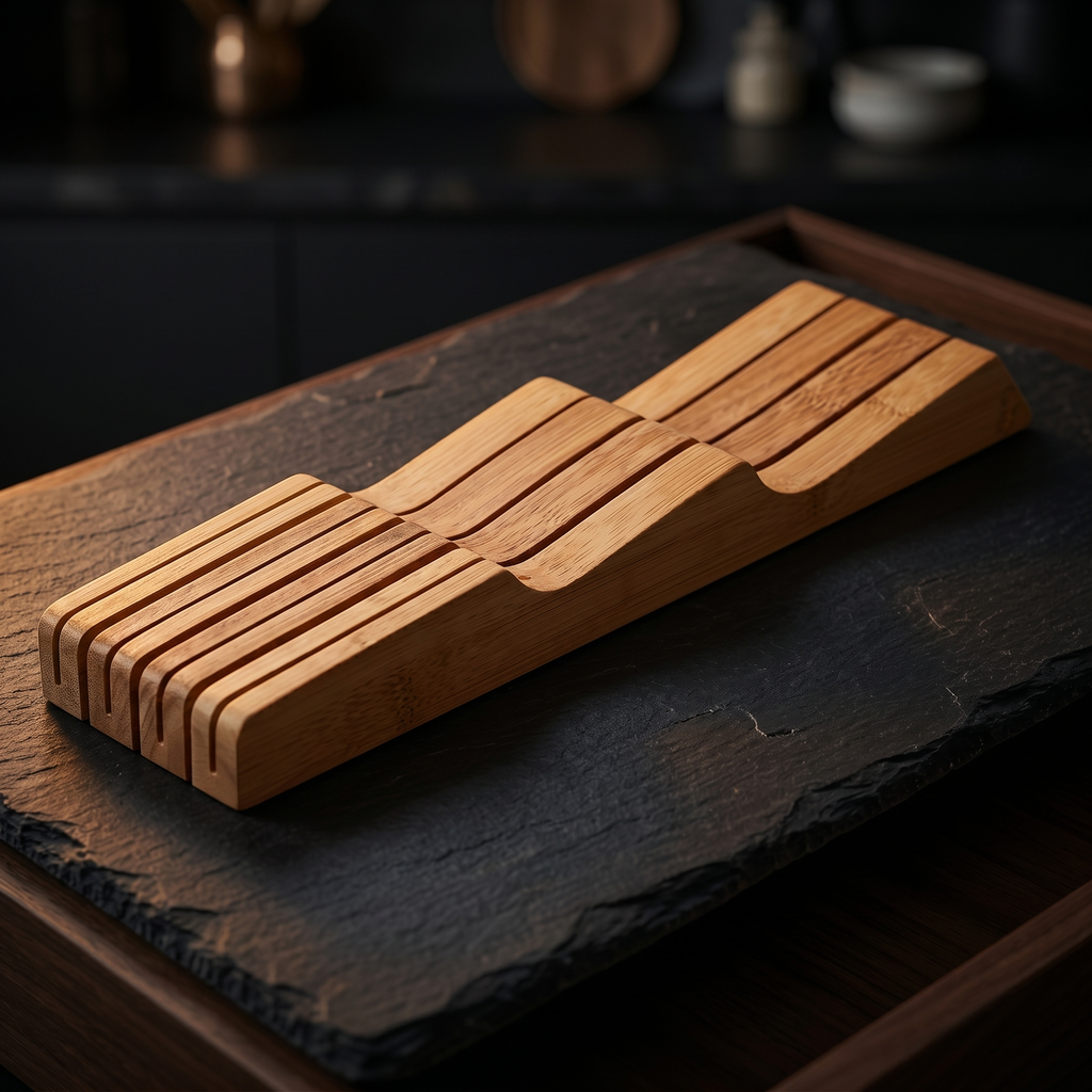 Bamboo Knife Drawer Organiser