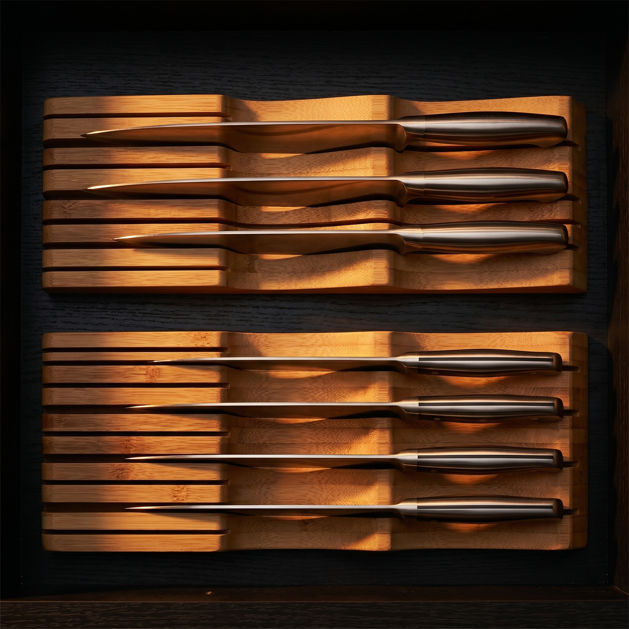 Bamboo Knife Drawer Organiser