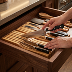 Bamboo Knife Drawer Organiser